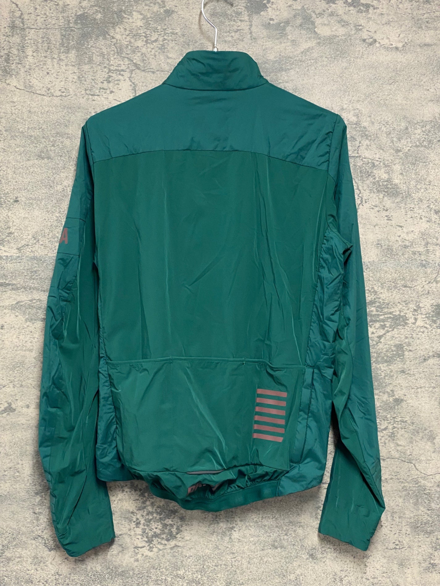 IV513 ラファ Rapha PRO TEAM INSULATED JACKET 長袖 サイクルジャケット 深緑 S 裏起毛 ※腕破れあり