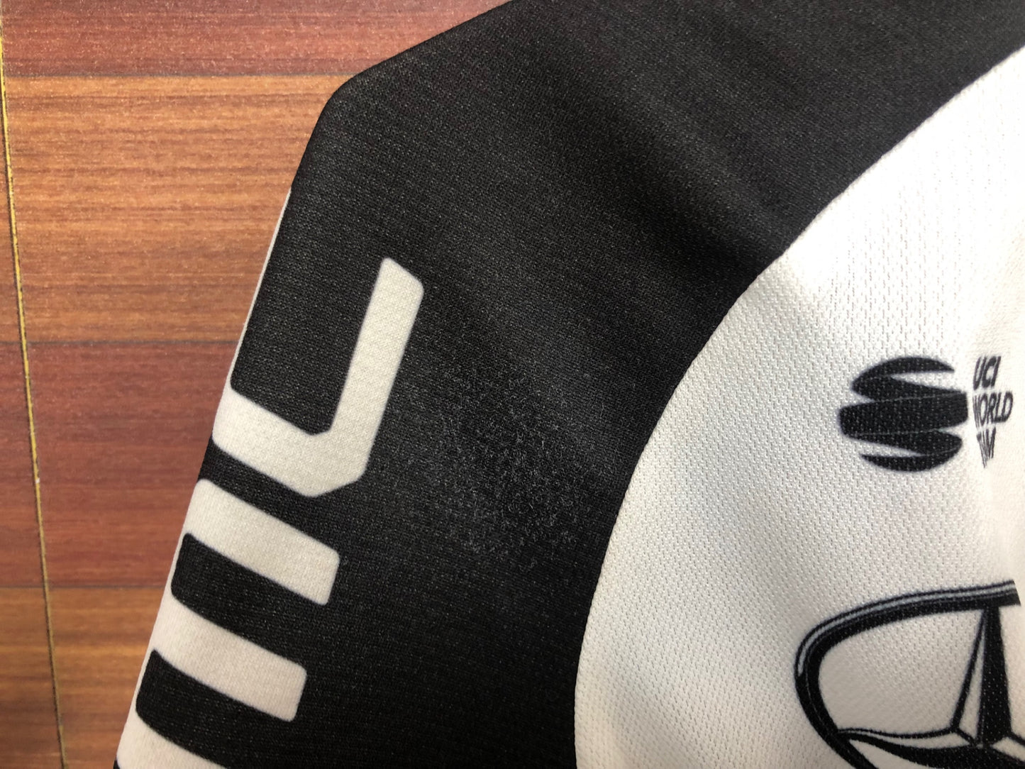 HT651 アソス assos Assos Mens Qhubeka Jersey 半袖 サイクルウェア 白 S ※シミあり