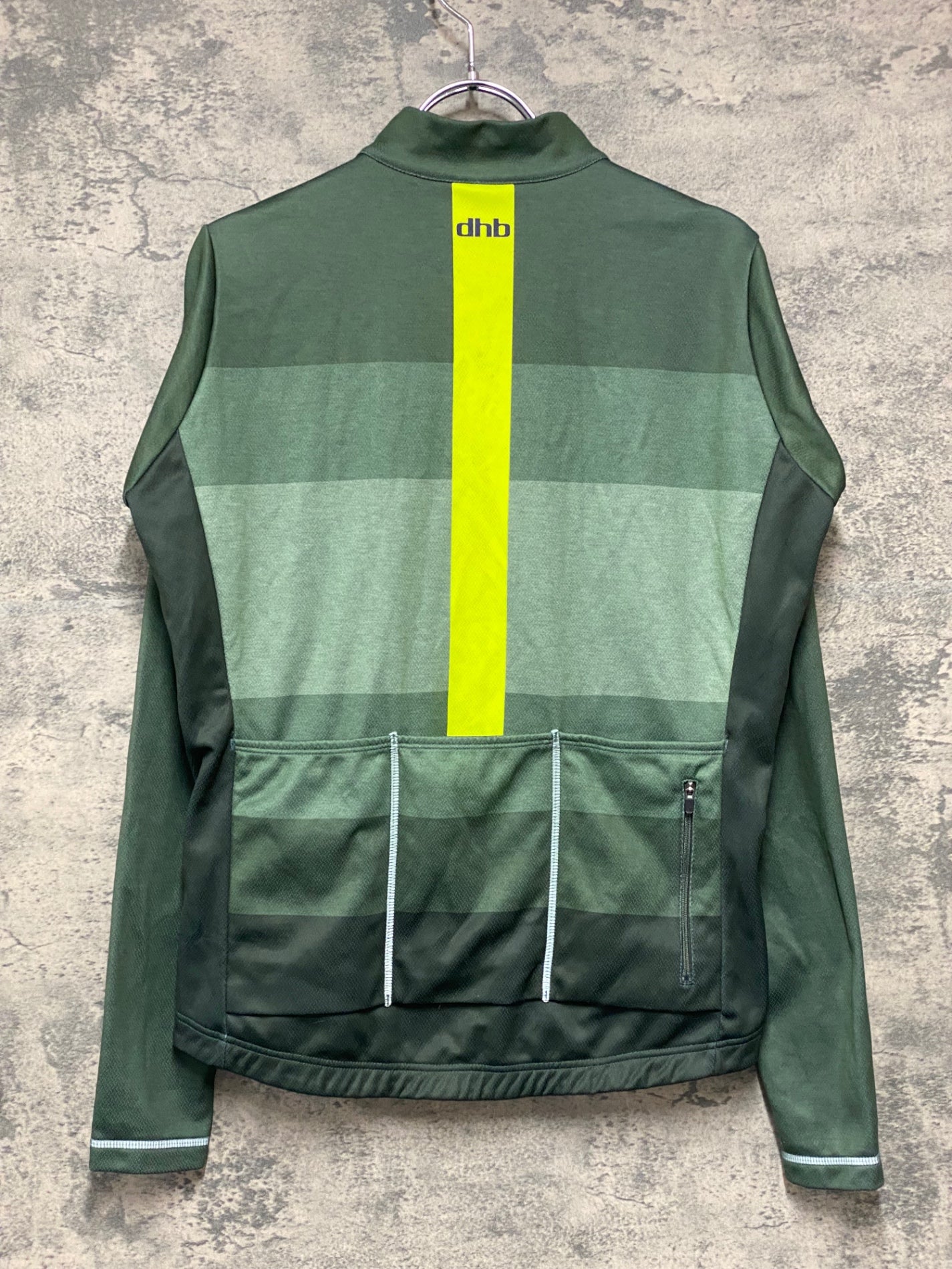 JA539 dhb 長袖 サイクルジャージ 緑 S 裏起毛