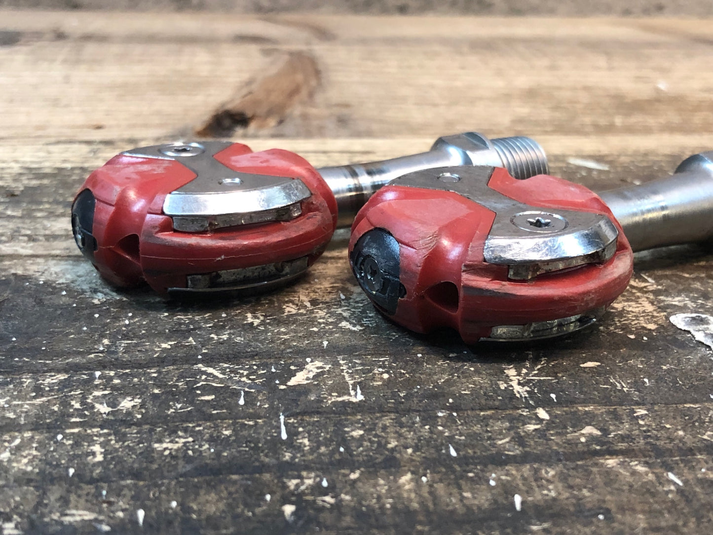 IW650 スピードプレイ SPEEDPLAY ZERO ビンディングペダル ステンレスシャフト 赤