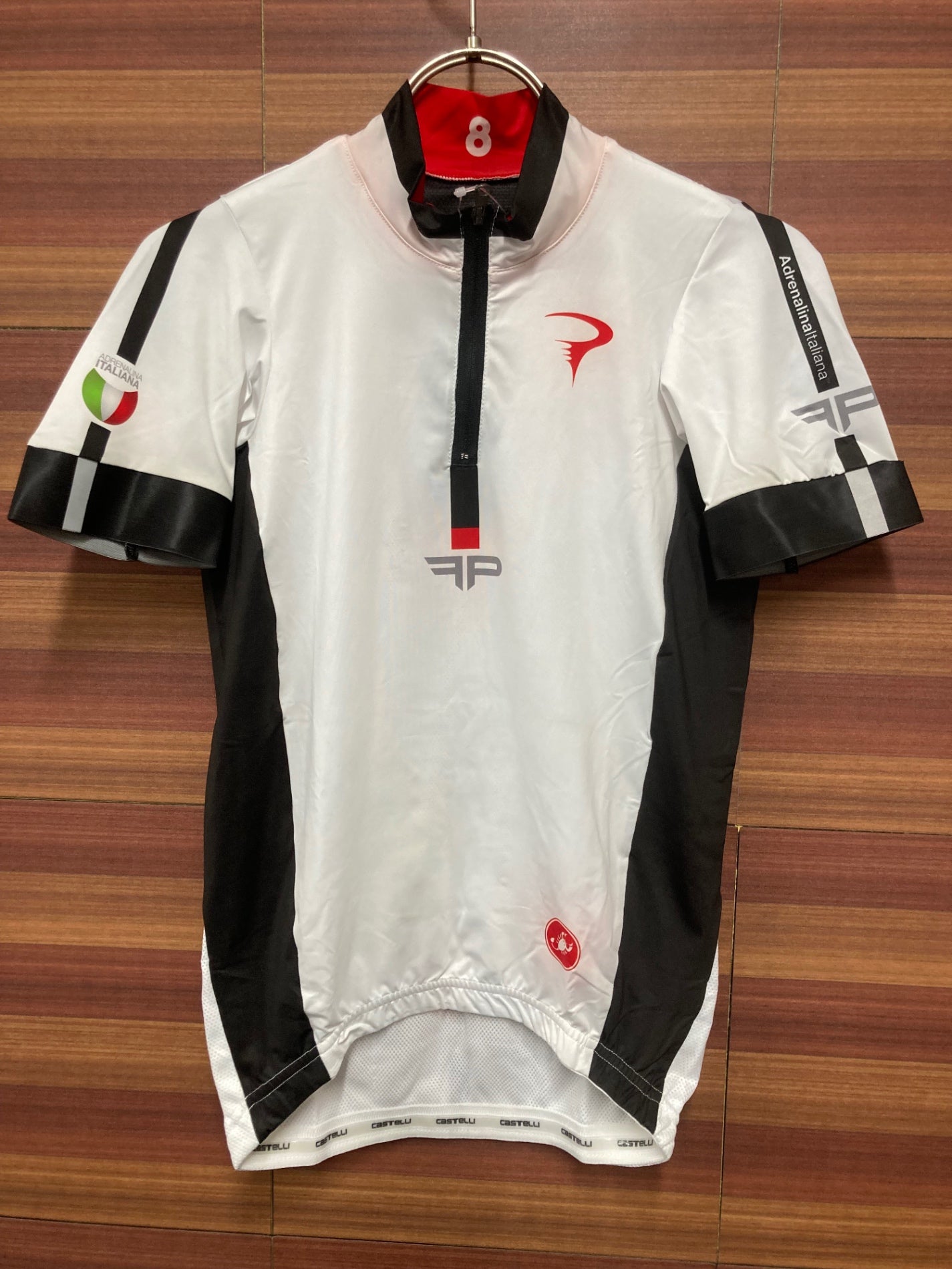 IQ355 カステリ castelli 半袖サイクルジャージ 白黒 M Pinarello 未使用 汚れ