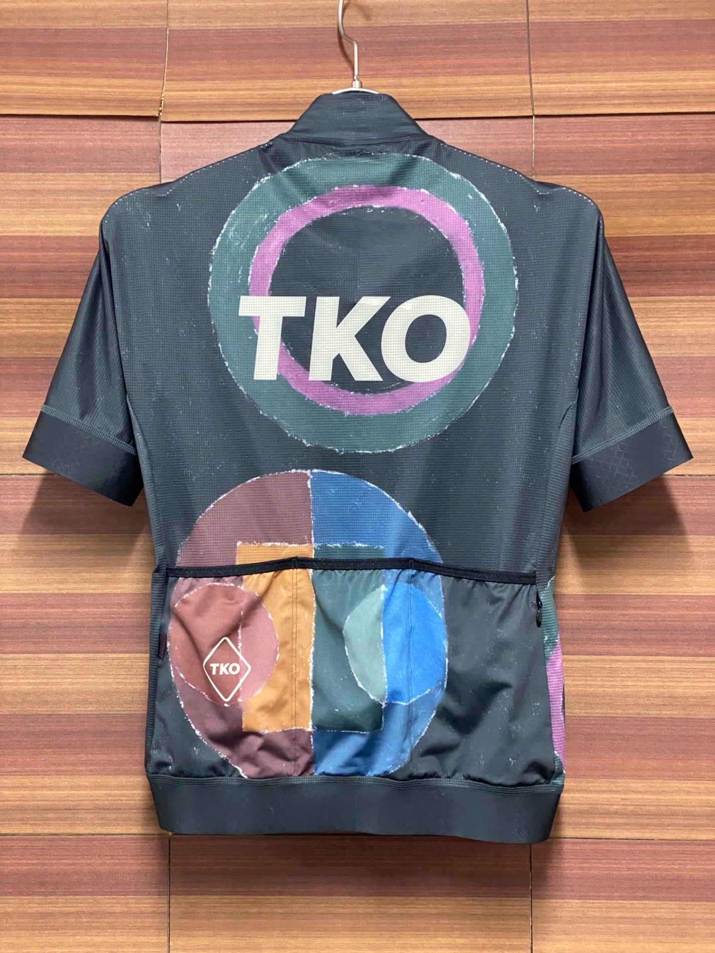 IU943 パスノーマルスタジオ PAS NORMAL STUDIOS T.K.O MECHANISM JERSEY 半袖 サイクルジャージ 黒 総柄 S