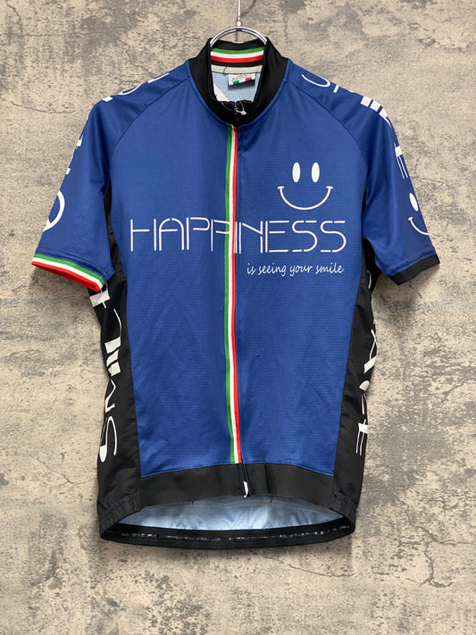 IZ409 ジェッセージ GSG 半袖 サイクルジャージ 青 黒 S