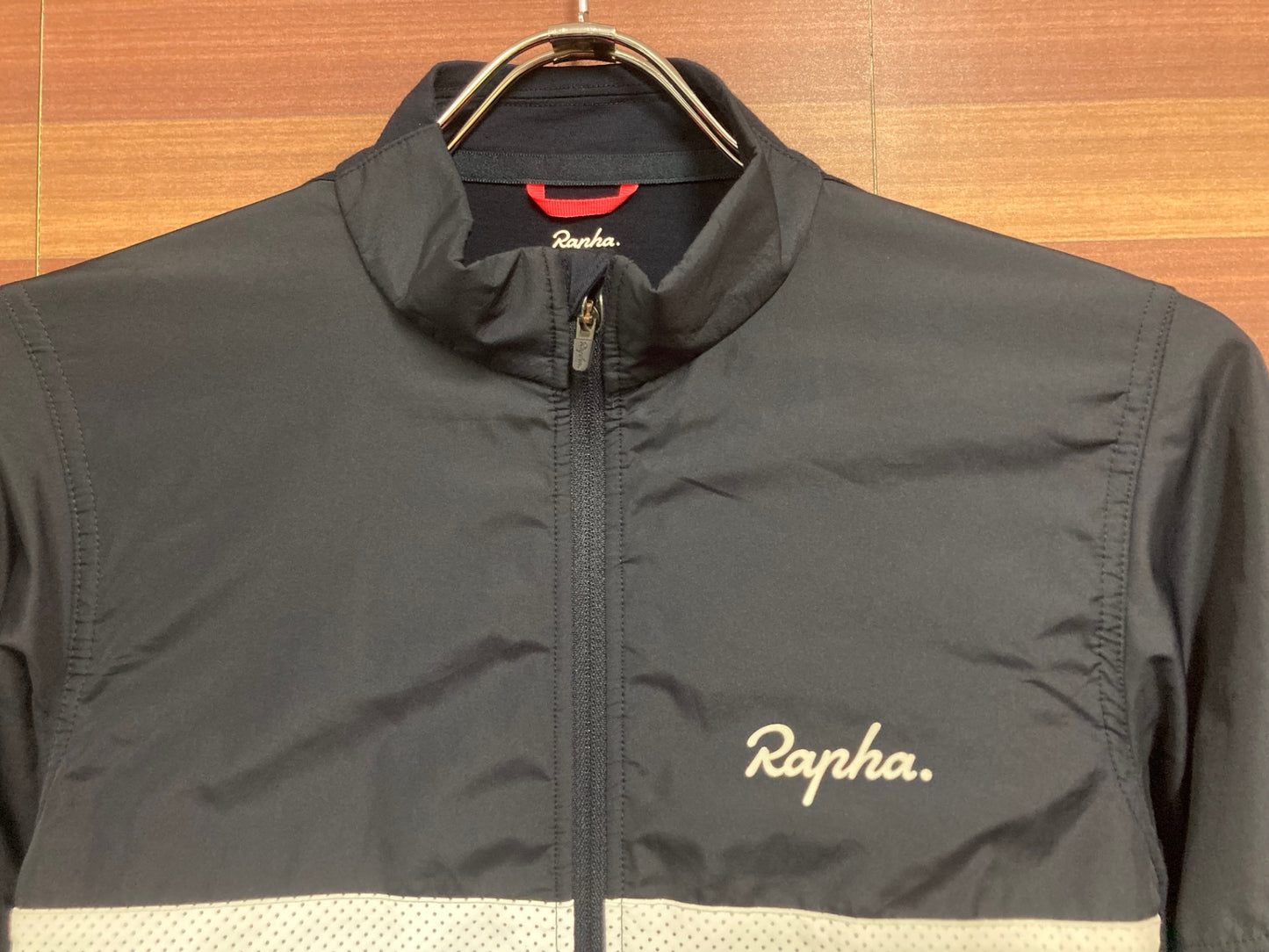 HW639 ラファ Rapha LONG SLEEVE BREVET WINDBLOCK JERSEY 長袖 サイクルジャケット 紺 S