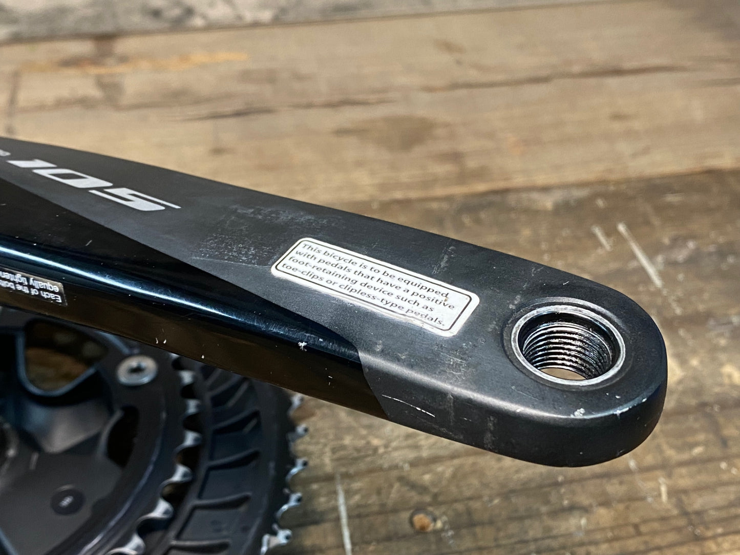 IT461 シマノ SHIMANO 105 FC-R7000 クランクセット 黒 170mm 50/34T ※傷、歯の摩耗