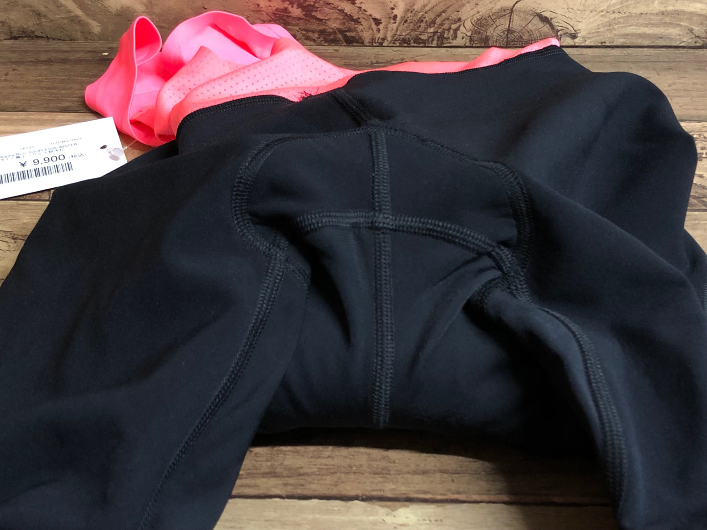 IO924 ラファ Rapha RCC SOUPLESSE WINTER TIGHTS ビブタイツ 黒 ピンク S