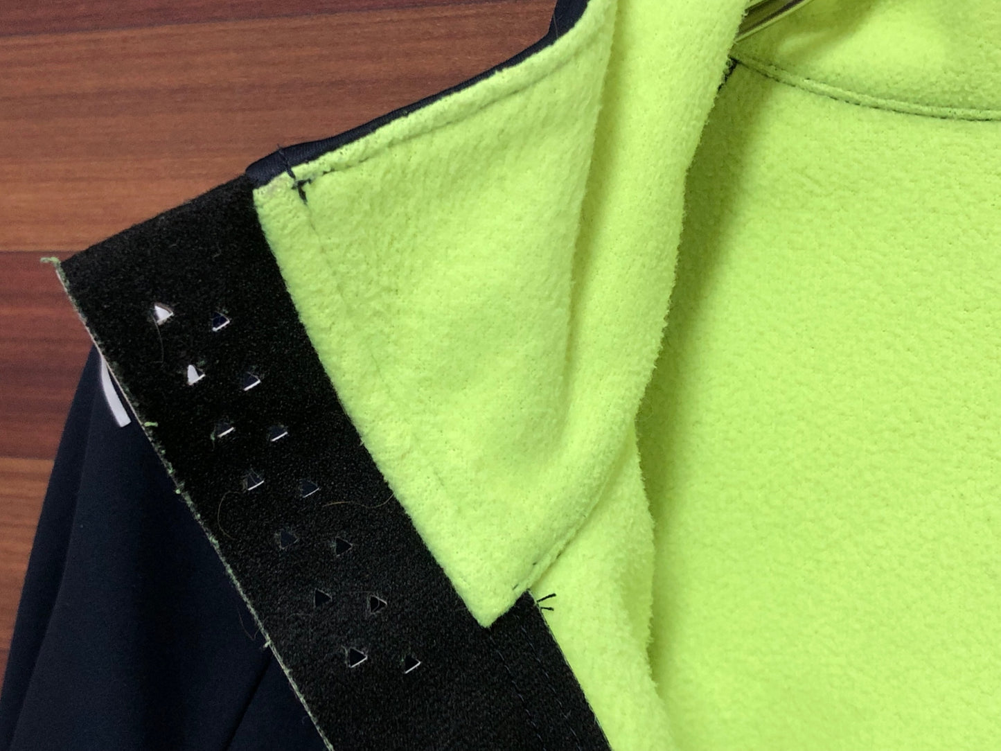 IO077 ルコックスポルティフ le coq sportif 長袖 サイクルジャケット 紺 黄 L 裏起毛