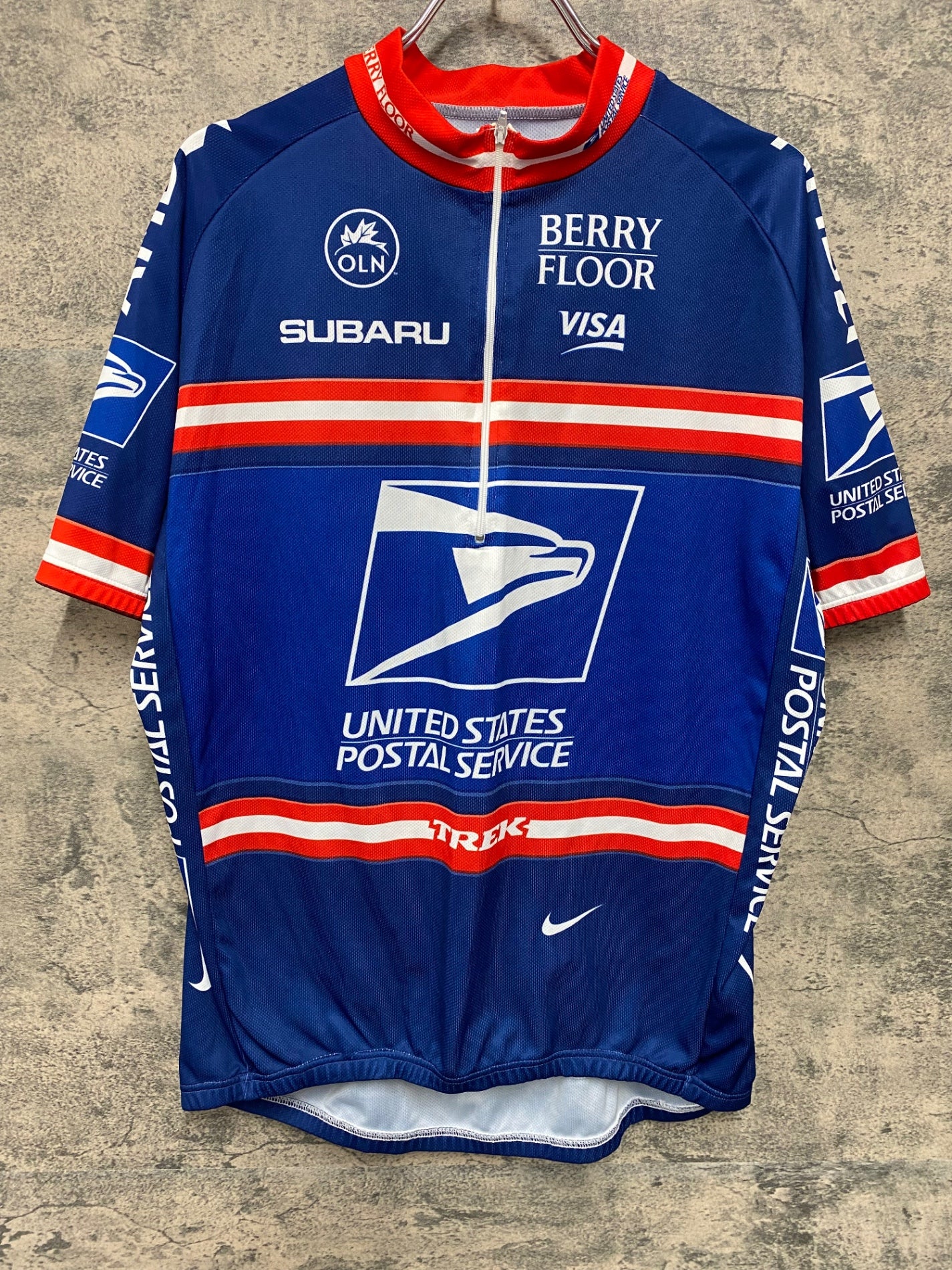 JA897 ナイキ NIKE TREK 半袖 サイクルジャージ XL 青