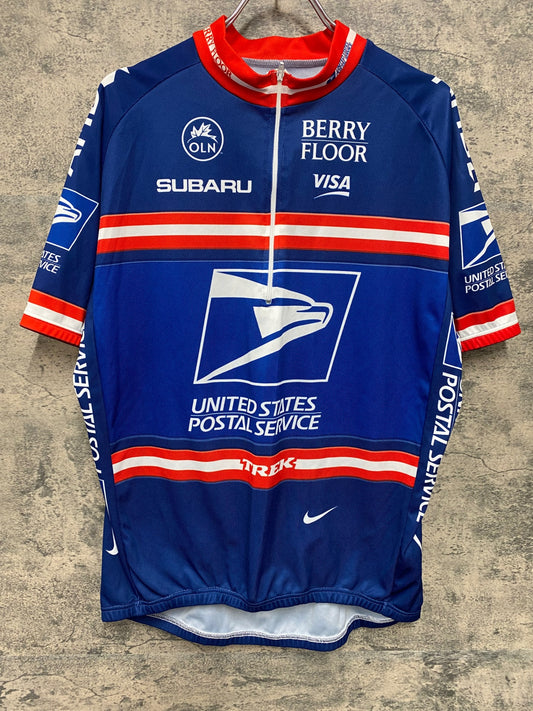 JA897 ナイキ NIKE TREK 半袖 サイクルジャージ XL 青