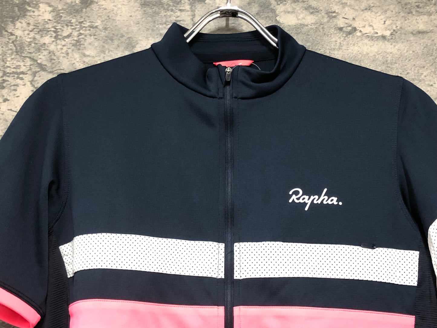 JD068 ラファ Rapha BREVET LIGHTWEIGHT JERSEY 半袖 サイクルジャージ 濃紺 M