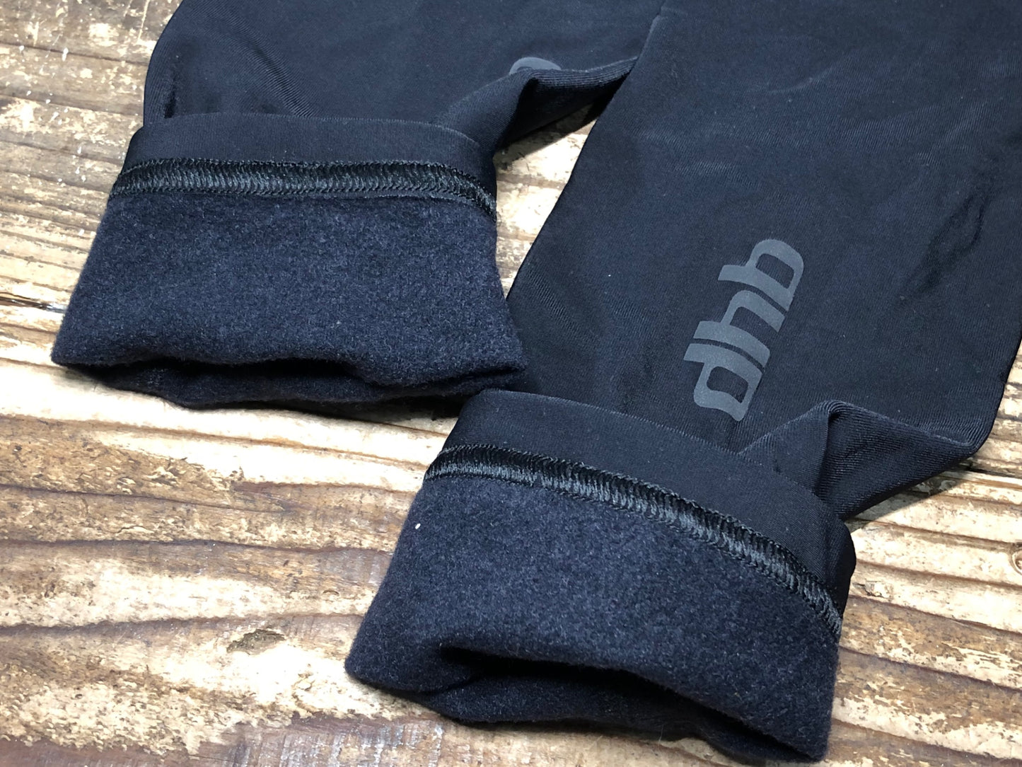 IU242 dhb レッグウォーマー 黒 S 裏起毛
