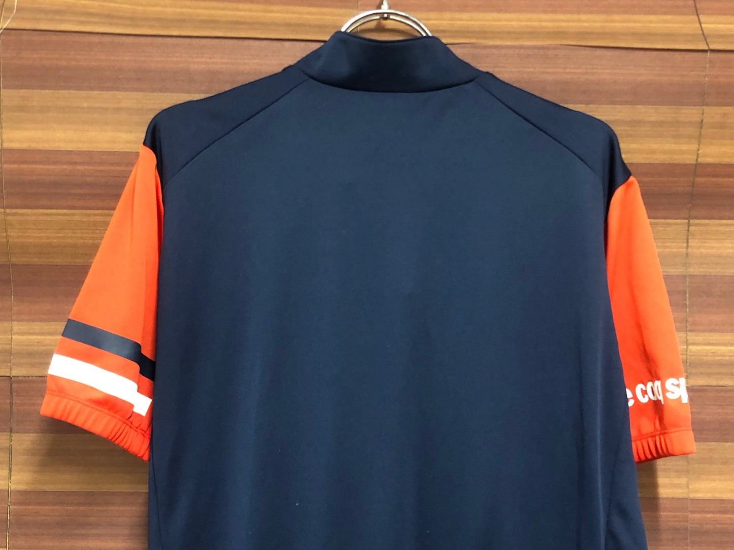 IO088 ルコックスポルティフ le coq sportif 半袖 サイクルジャージ 紺 赤 O