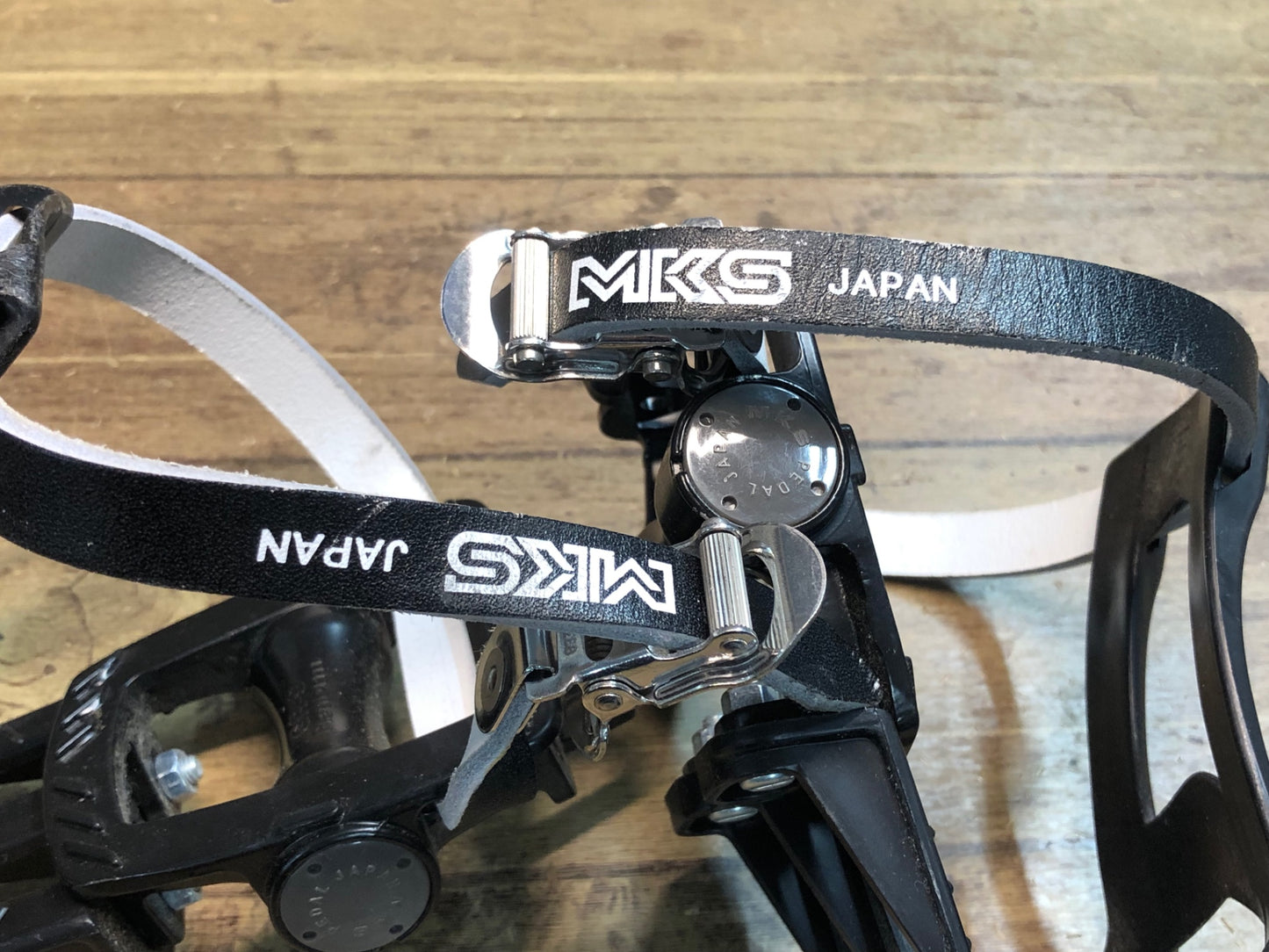 IN675 三ヶ島 MKS GR-9 Platform ペダル トゥクリップ ストラップ 付属 黒