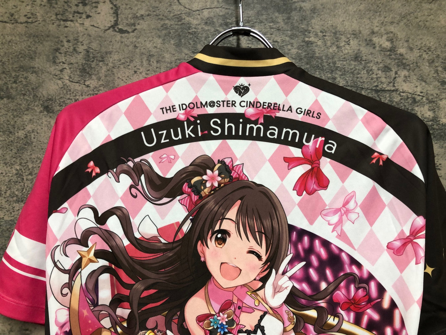 IZ765 グッドスマイルレーシング GSR Gear 半袖 サイクルジャージ ピンク 茶 L 痛ジャージ アイドルマスター 島村卯月