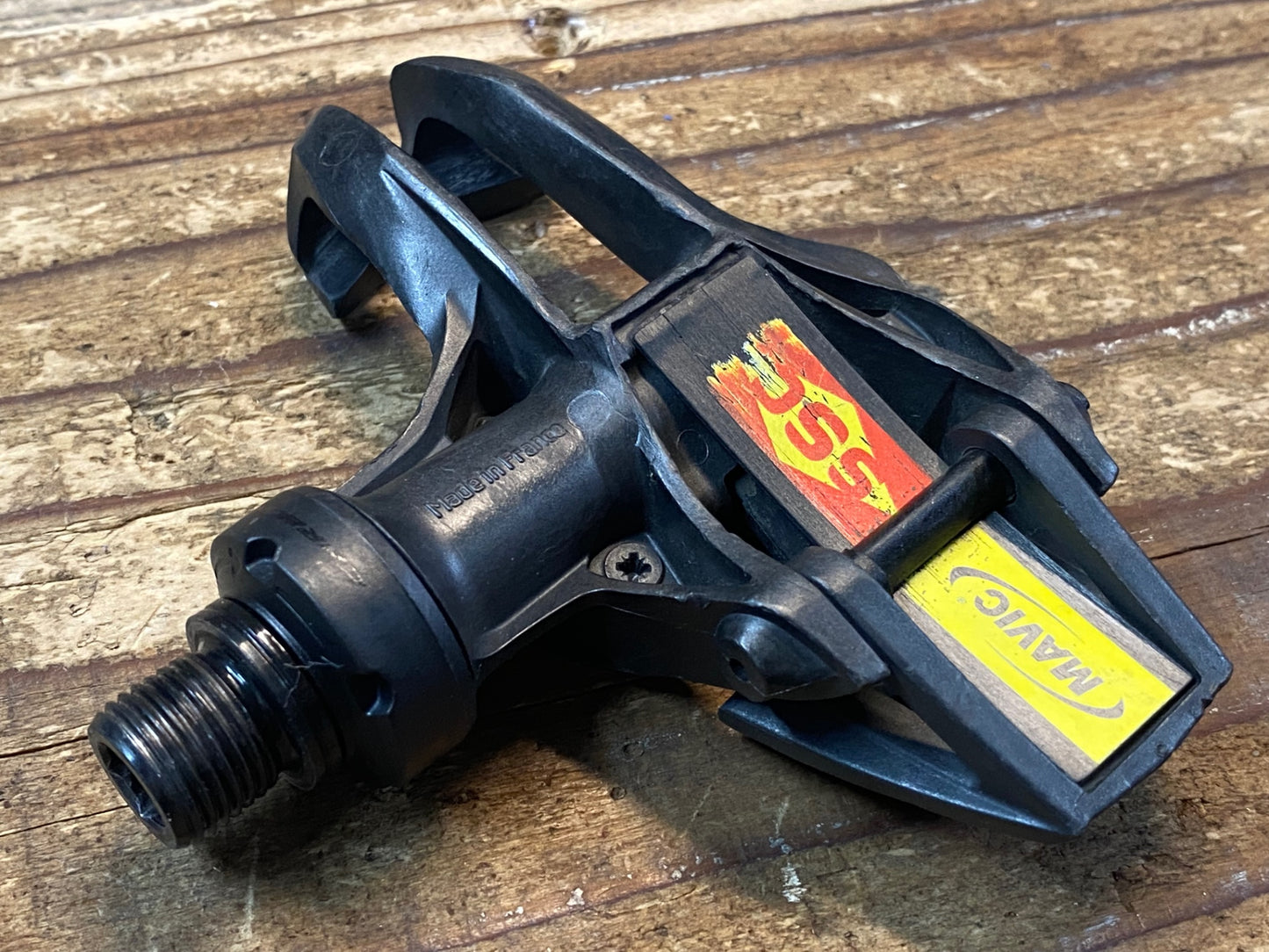 IS493 マヴィック MAVIC ゼリウム ZXELLIUM SLR ビンディングペダル ※軸ガタ、踏み面擦れ、板ばね割れ ジャンク