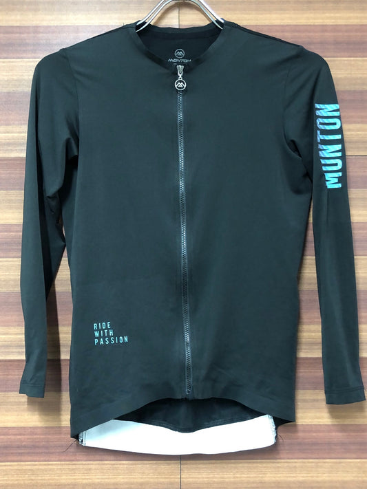IN565 モントン MONTON 長袖サイクルジャージ 黒 ASIA S