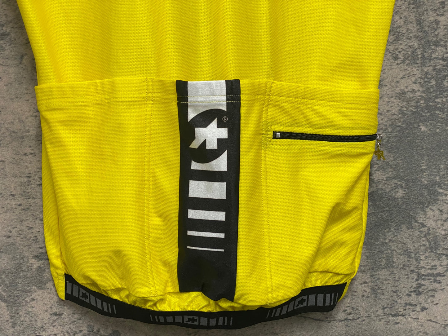 IZ137 アソス assos 半袖 サイクルジャージ 黄 黒 S