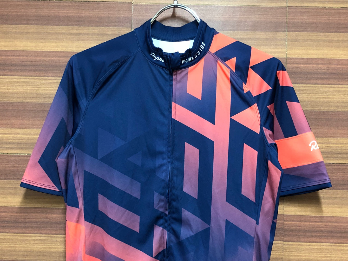 II631 ラファ Rapha WOMEN'S 100 2018 CORE JERSEY 半袖 サイクルジャージ 紺 オレンジ M