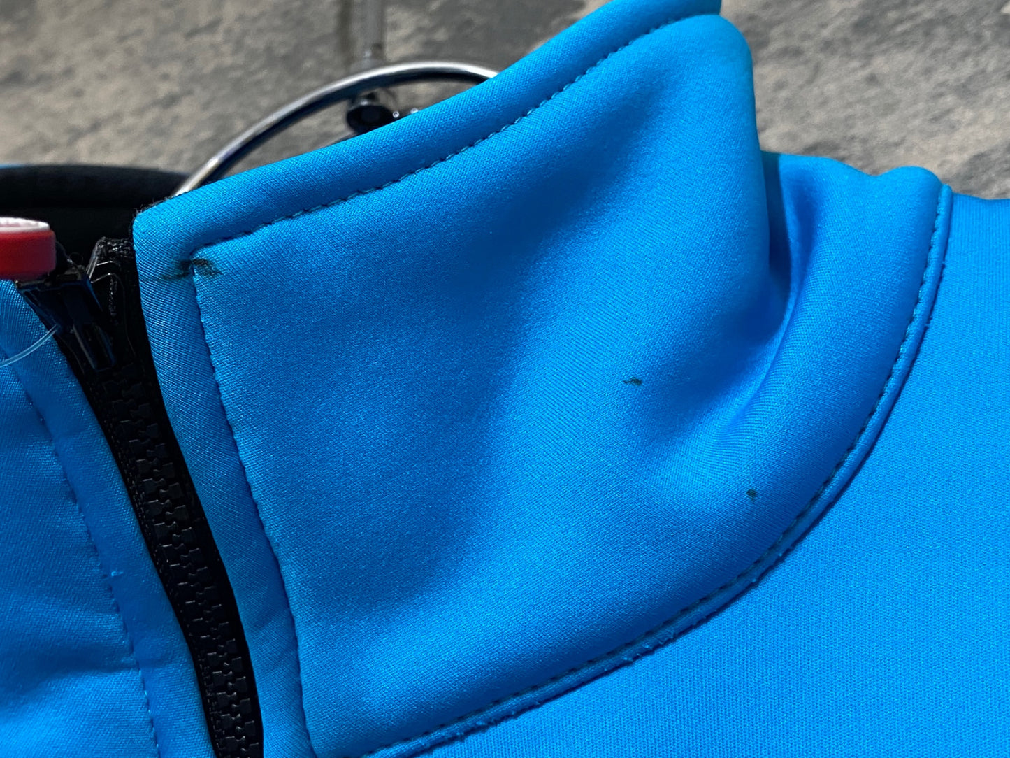 IZ763 カステリ CASTELLI 長袖 サイクルジャケット 水 グレー M 裏起毛 GORE WINDSTOPPER ※汚れ