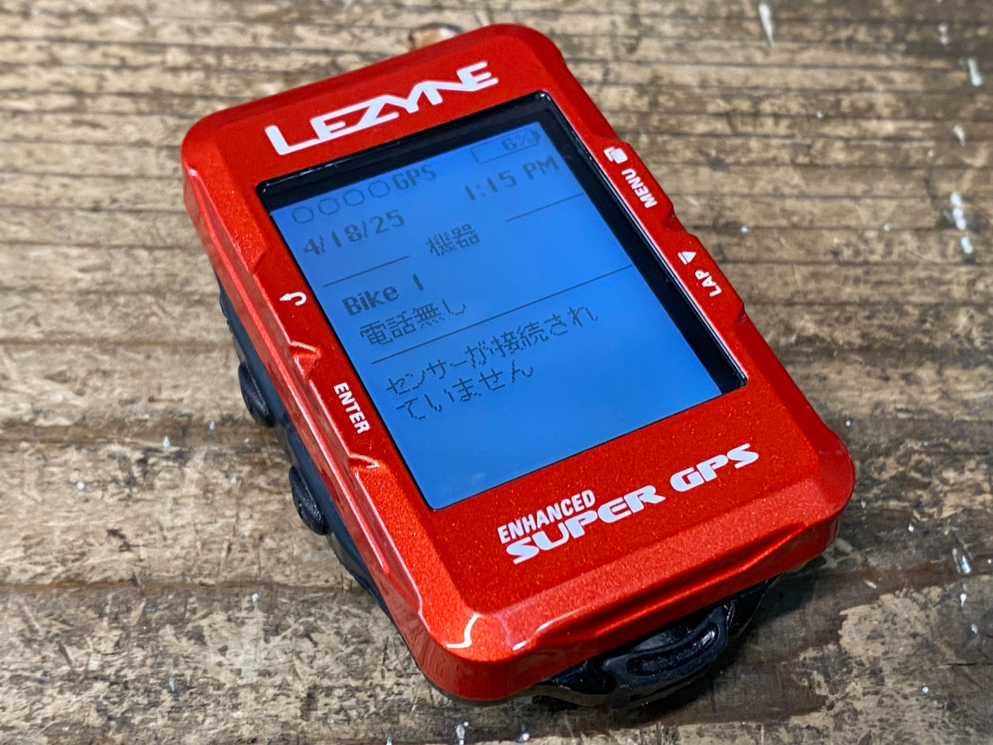 IT781 レザイン LEZYNE ENHANCED SUPER GPS サイクルコンピューター 赤