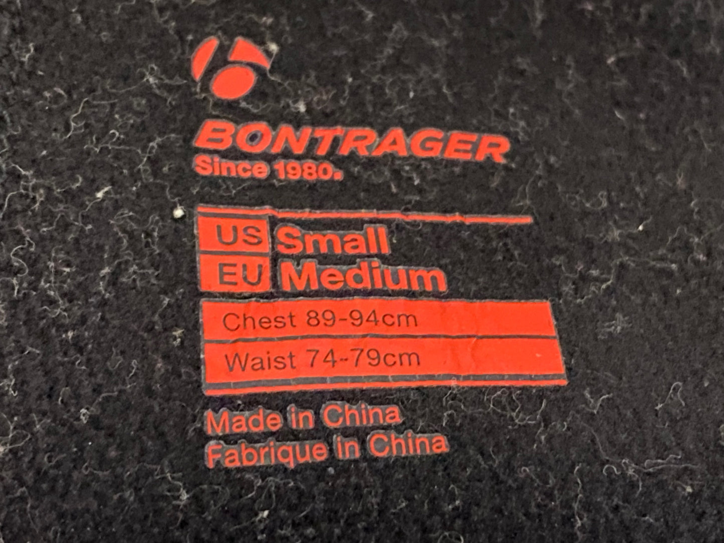 ID866 ボントレガー BONTRAGER ビブタイツ 黒 M 裏起毛