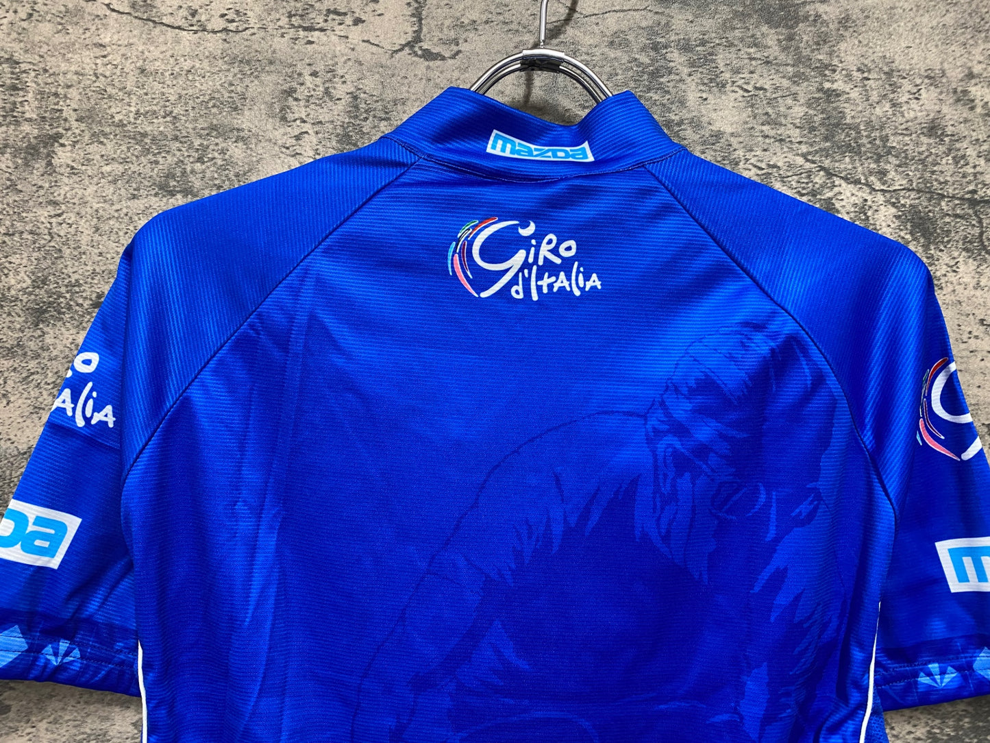 JD293 サンティーニ Santini 半袖 サイクルジャージ 青 XL ハーフジップ Giro d'Italia 未使用