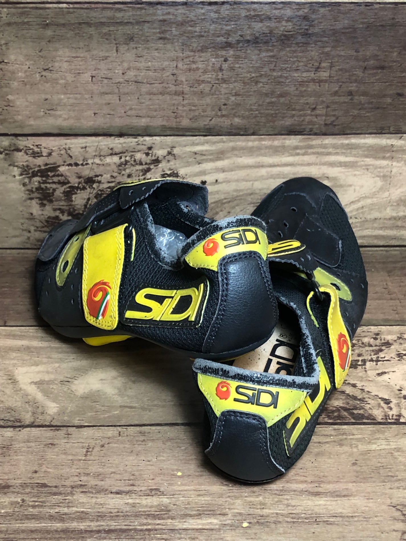 IC375 シディ SIDI ビンディングシューズ 黒 EU38 傷 汚れ 劣化 表皮ハゲ ビンテージ