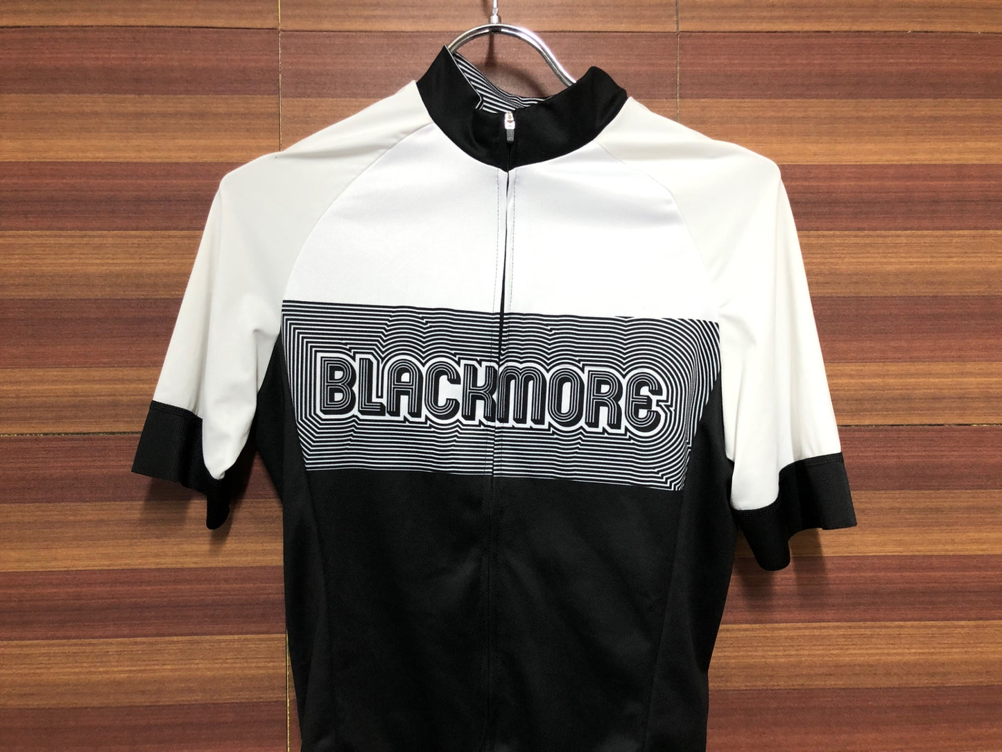 IM807 ブラックモア Blackmore 半袖 サイクルジャージ 白黒 S