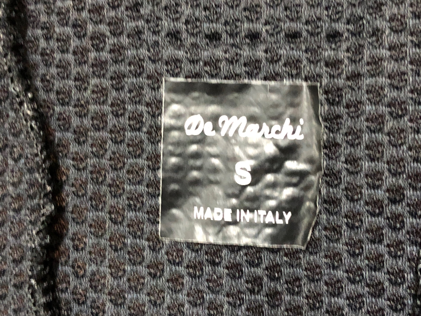 IM006 デマルキ DE MARCHI ビブショーツ スレ ロゴ サイズタグはげ ほつれあり