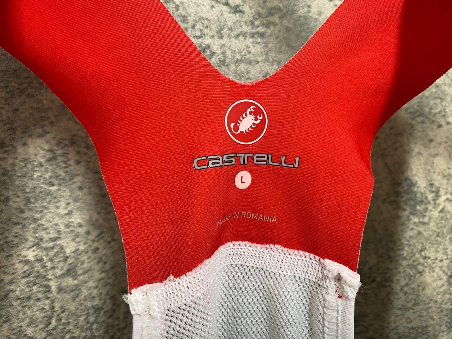JC657 カステリ CASTELLI ROSSO CORSA ビブショーツ 黒 赤 L 未使用