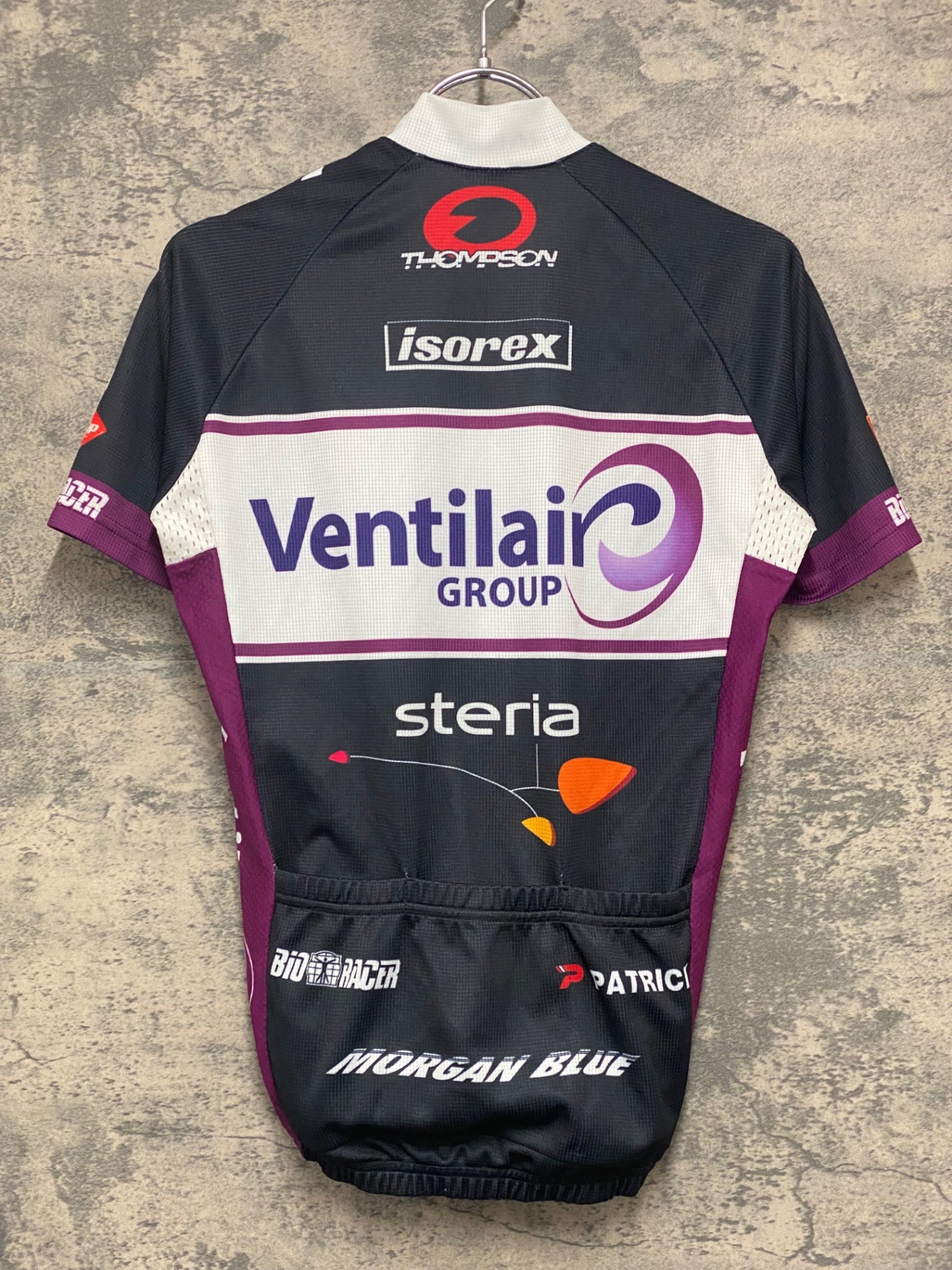 IZ996 ビオレーサー BIORACER ヨーロッパクラブチームジャージ 半袖 サイクルジャージ 黒紫 S