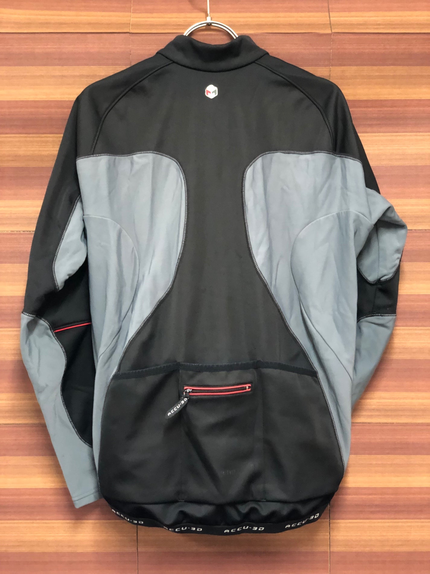 IQ450 シマノ SHIMANO ACCU-3D サイクルジャケット 裏起毛 Mサイズ 黒 ※汚れ