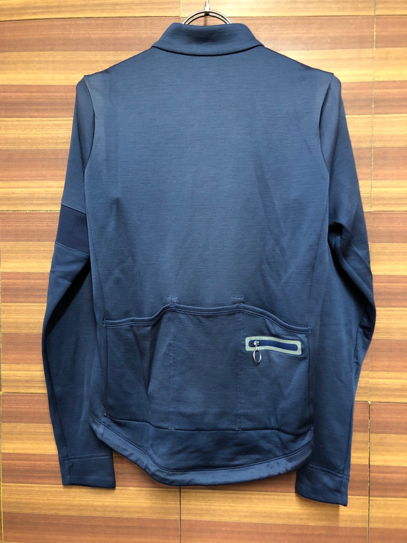 IM454 ラファ Rapha LONG SLEEVE CLASSIC JERSEY 長袖 サイクルジャージ 紺 S ※日焼け