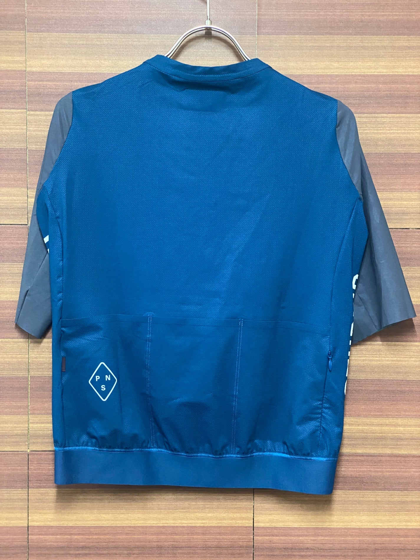 HX311 パスノーマルスタジオ PAS NORMAL STUDIOS Solitude Men's Jersey 半袖 サイクルジャージ 青碧色  グレー L 未使用品