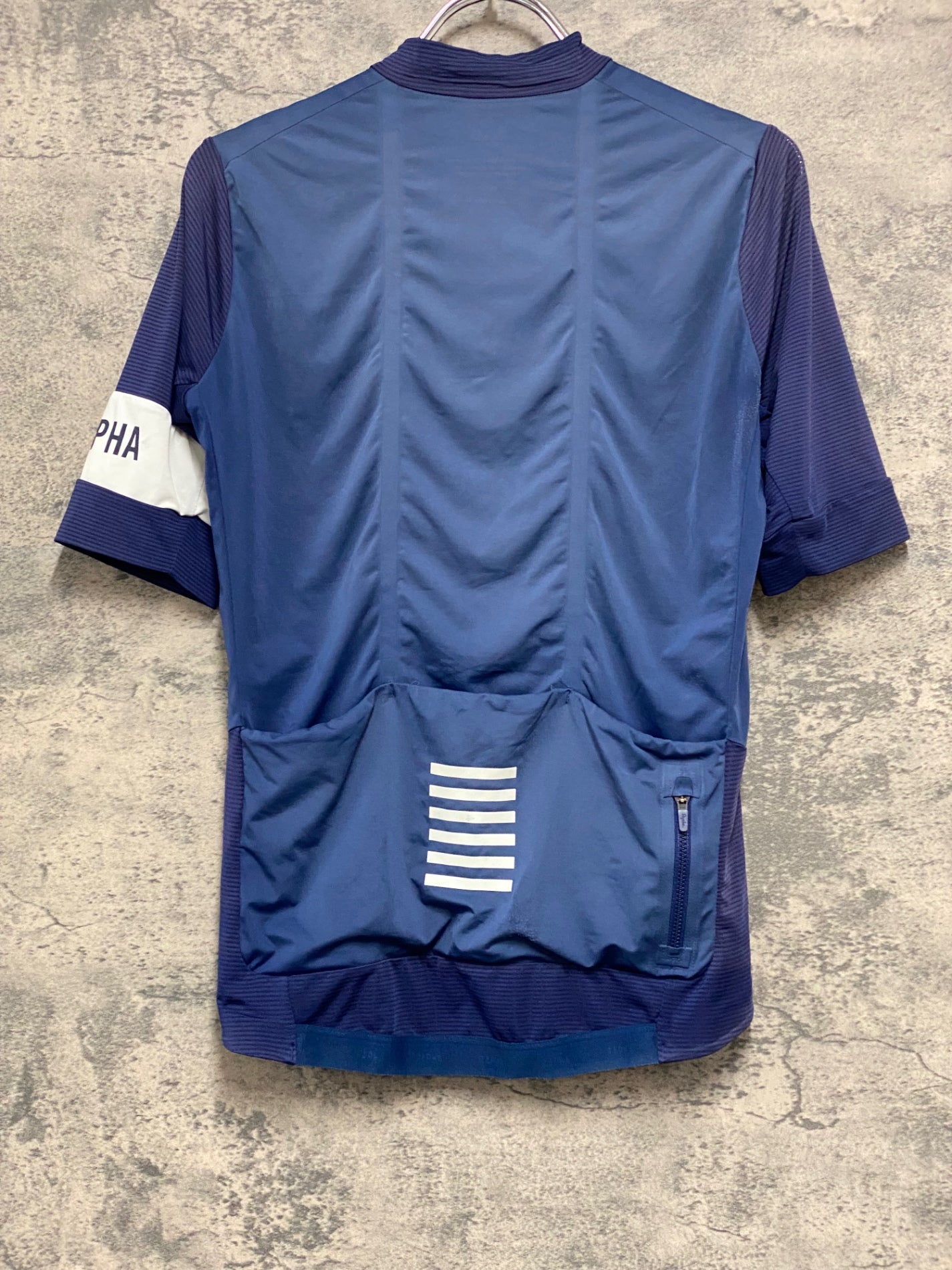 JA803 ラファ Rapha PRO TEAM JERSEY 半袖 サイクルジャージ 紺 S ほつれ