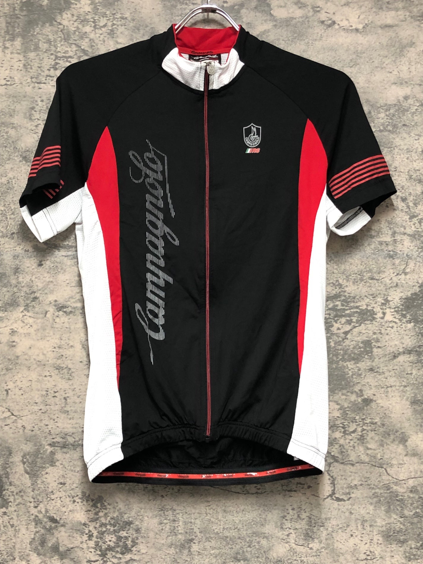 JC178 カンパニョーロ CAMPAGNOLO 半袖サイクルジャージ 黒赤白 M
