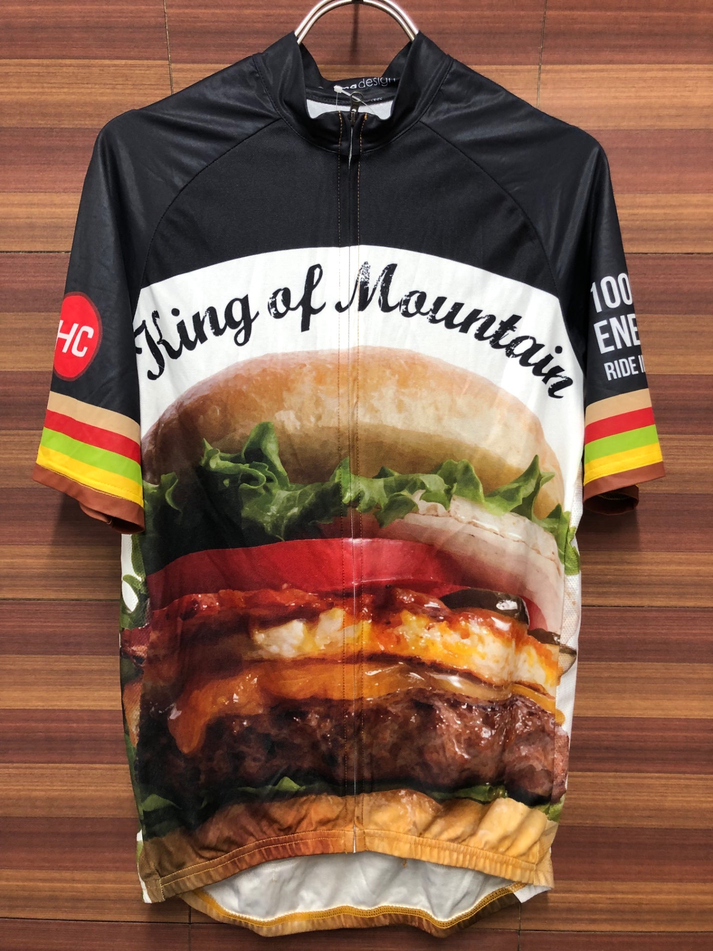 IS972 Fma 半袖 サイクルジャージ 黒 白 L