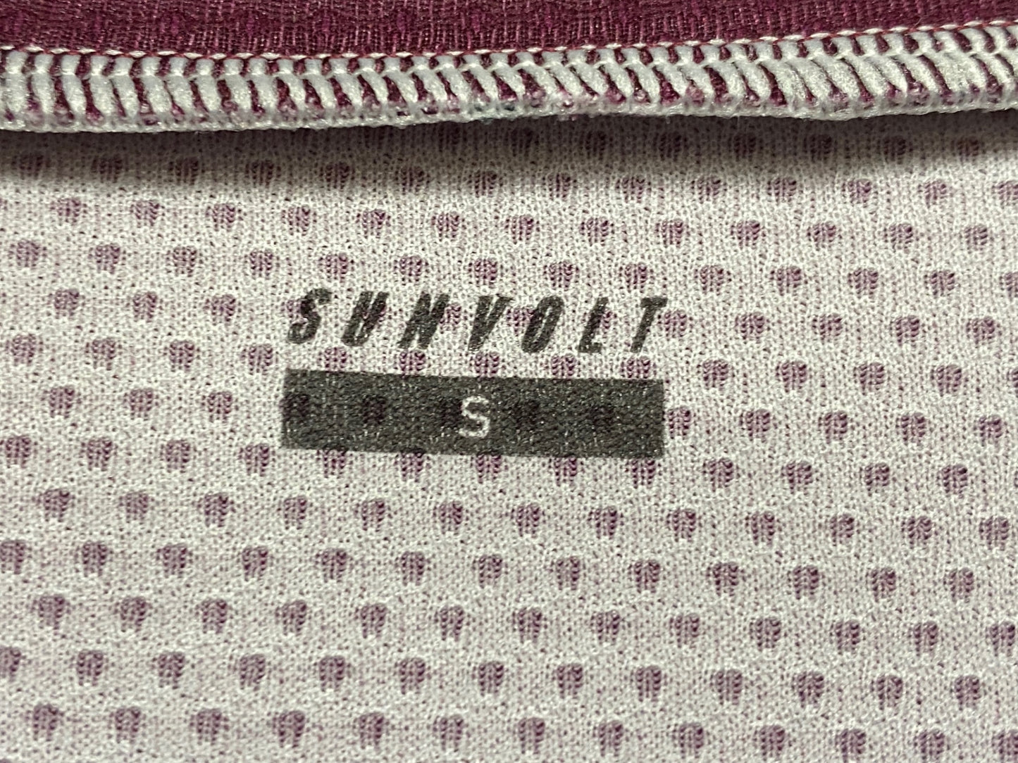 IZ216 サンボルト SUNVOLT 長袖 サイクルジャージ バーガンディ 黒 S