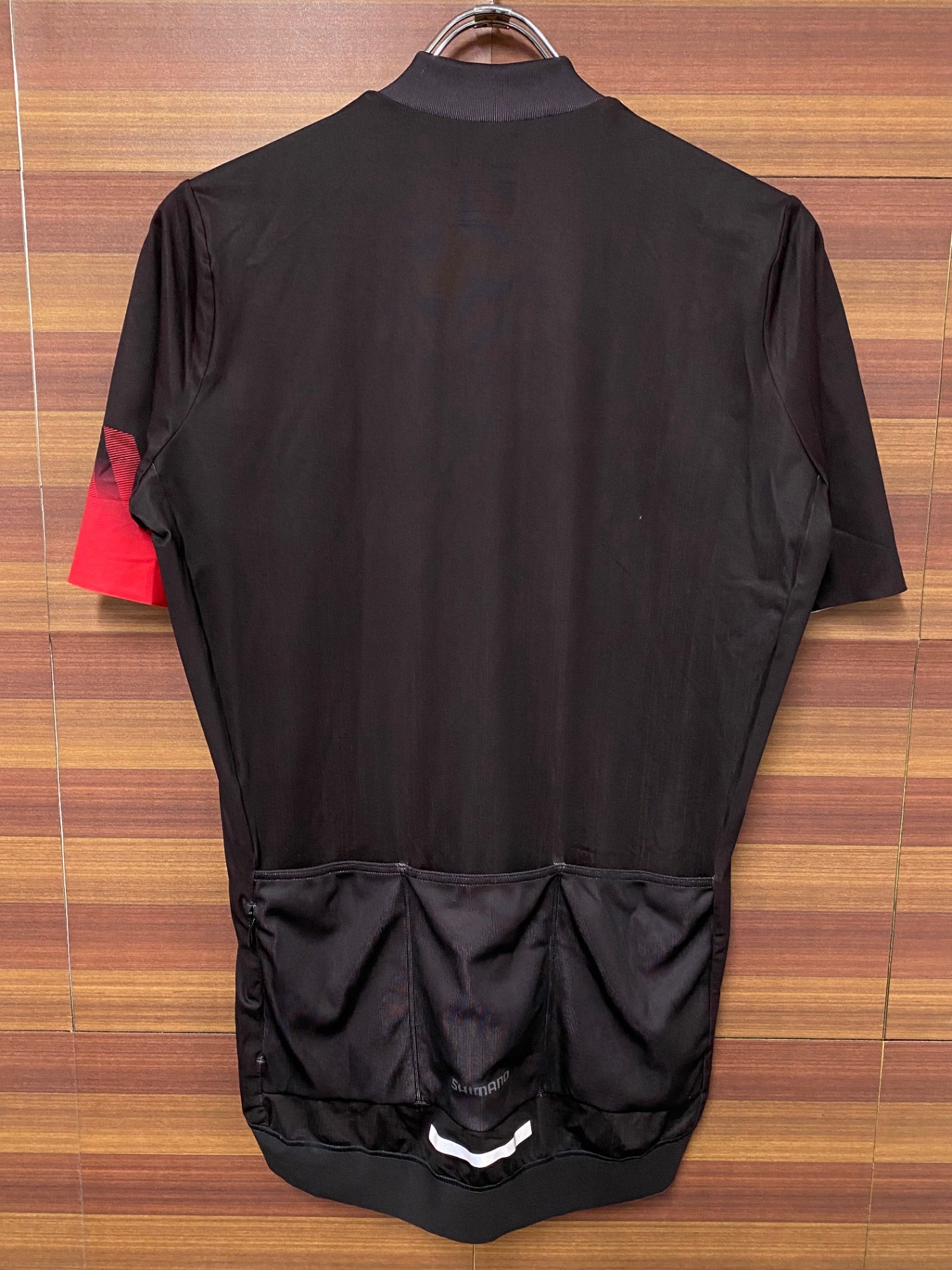 IR995 シマノ SHIMANO 半袖 サイクルジャージ 黒 赤 L