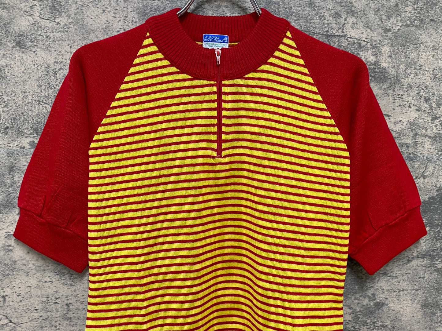 JA364 UCLA 長袖サイクルジャージ 92-96 赤黄 ヴィンテージ