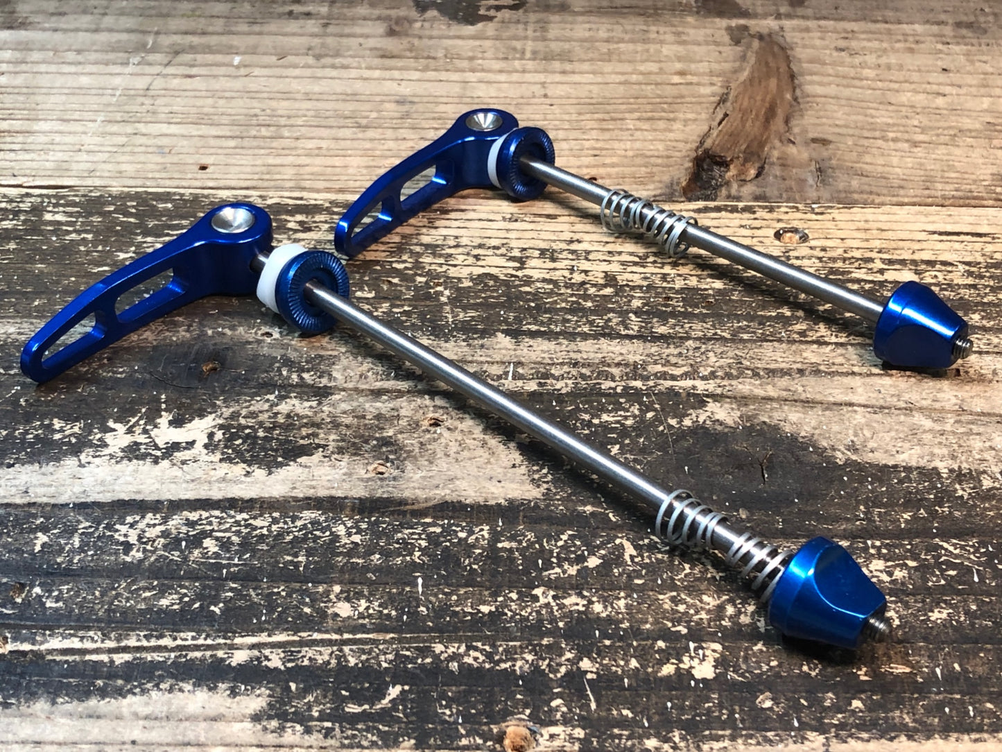 IF593 WR COMPOSITI チタン クイックリリース 前後セット 100mm 130mm 青