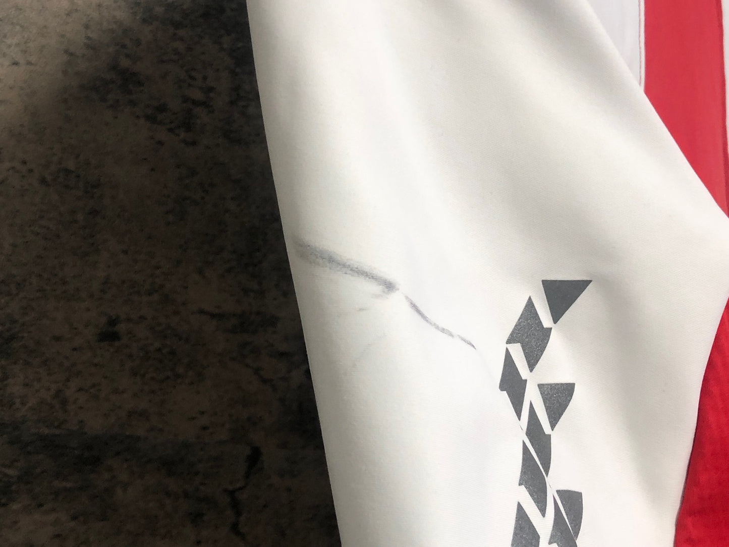 IV337 ゴアバイクウェア GORE BIKE WEAR 長袖 サイクルジャケット 白 赤 L 裏起毛