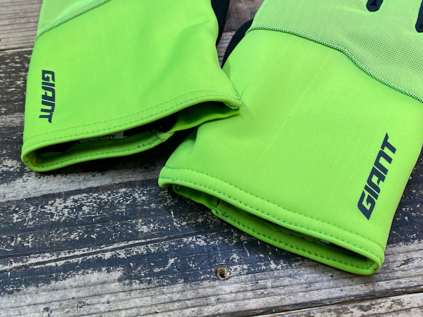 JC537 ジャイアント GIANT 長指 ウィンターグローブ 黄緑 XL 裏起毛