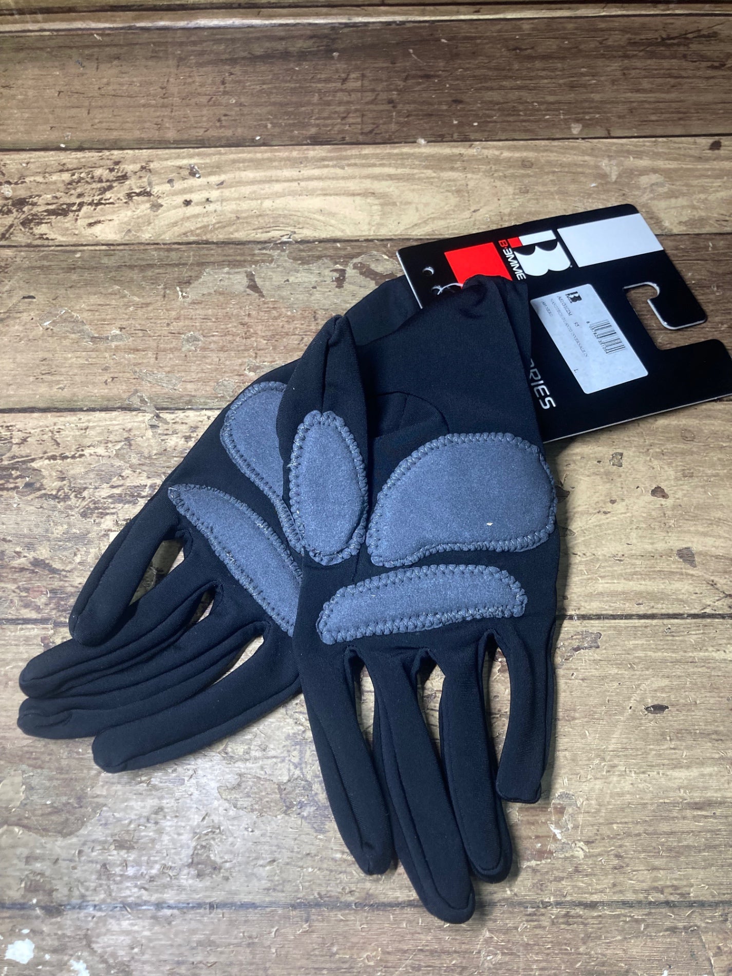 HO876 ビエンメ BIEMME 16AW NANOTECH GLOVE サイクルグローブ BLACK 黒 L