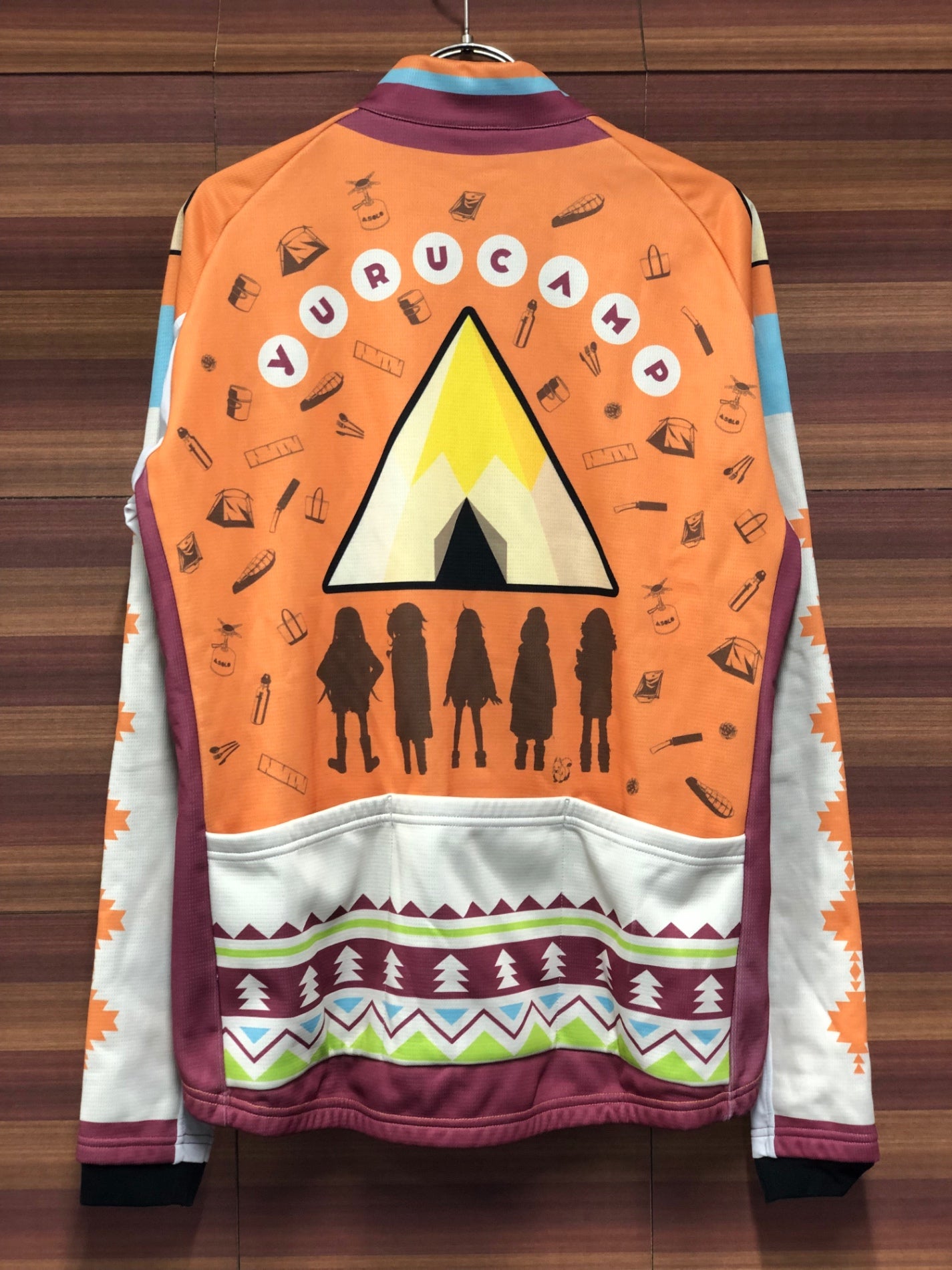 IT015 GSR Gear 長袖 サイクルジャケット ベージュ オレンジ L ゆるキャン△ 痛ジャージ