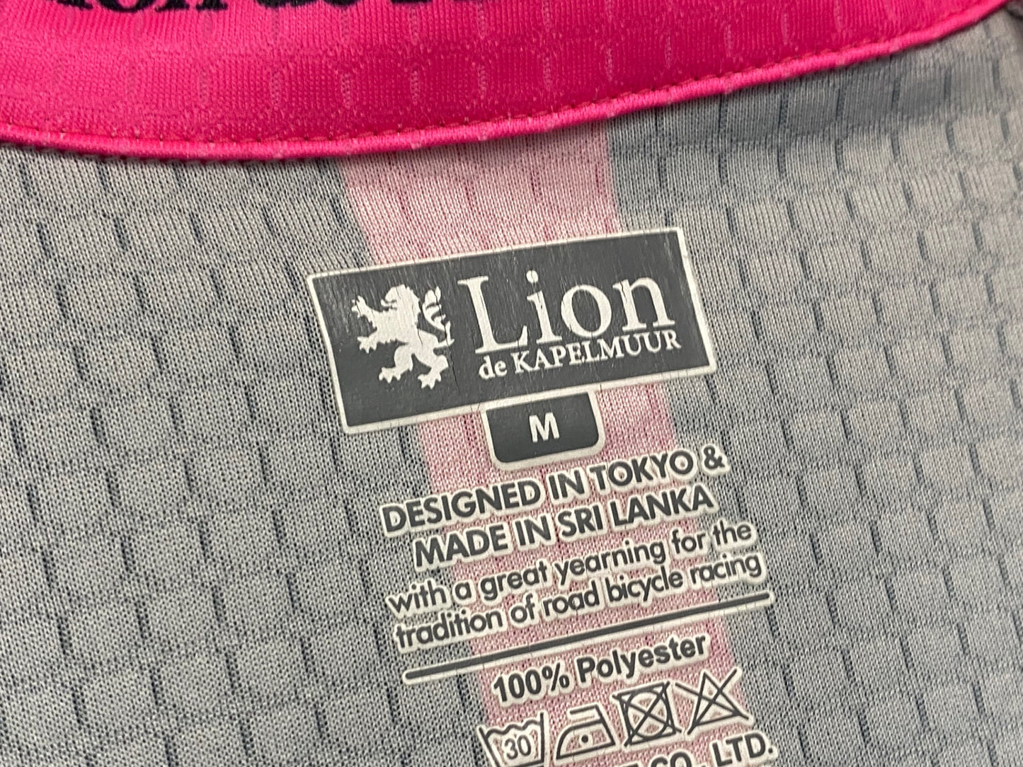 JA646 リオンドカペルミュール Lion de KAPELMUUR 半袖 サイクルジャージ 黒 ピンク M