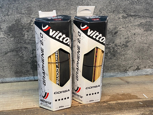 IR663 ヴィットリア vittoria CORSA GRAPHENE 2.0 クリンチャータイヤ 700x25C スキンサイド 2本セット
