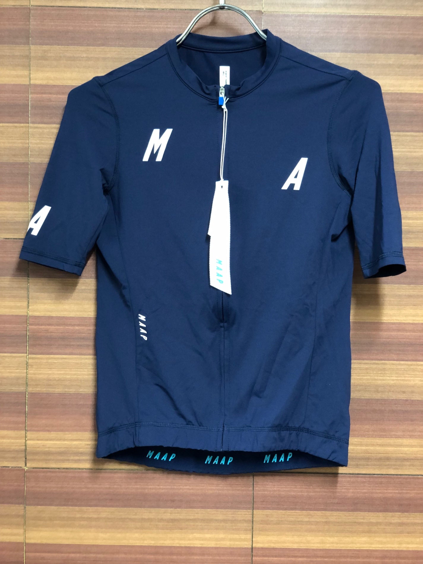 IJ665 マープ MAAP WOMEN'S TRAINING JERSEY 半袖 サイクルジャージ 紺 S 未使用