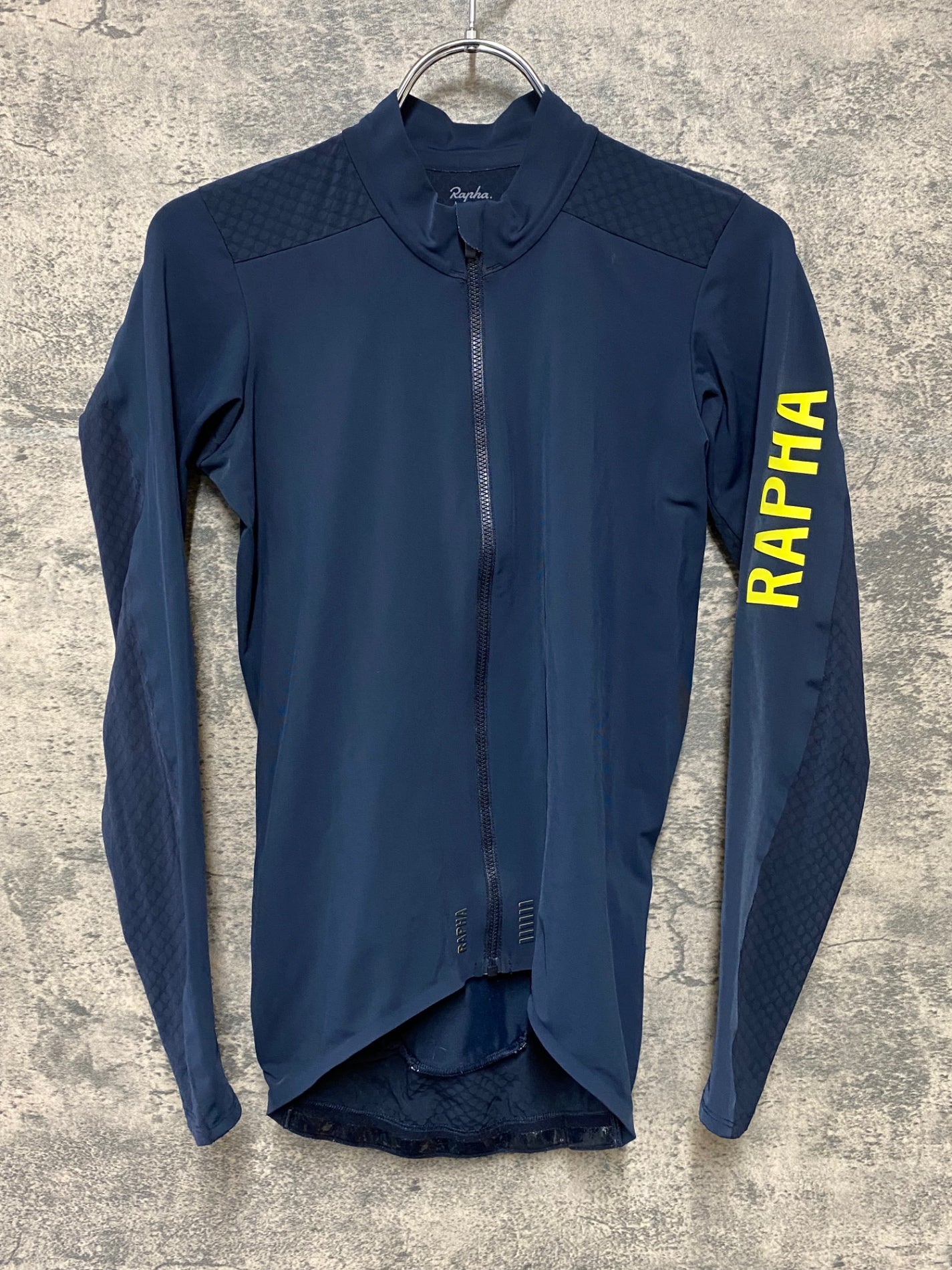 JA551 ラファ Rapha PRO TEAM LONG SLEEVE AERO JERSEY 長袖 サイクルジャージ 紺 S 裏起毛