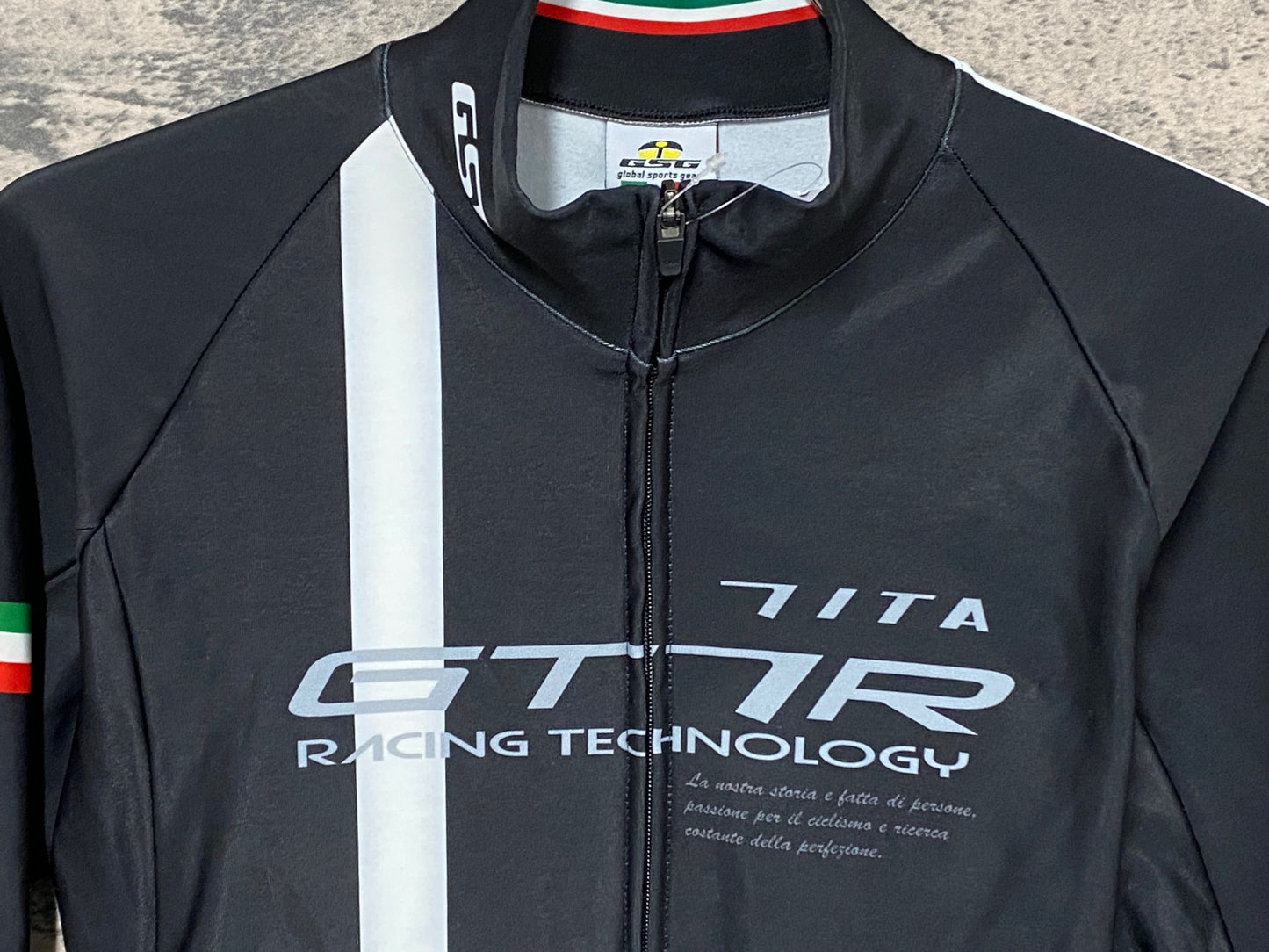 JB871 ジェッセージ GSG 長袖 サイクルジャージ 黒 L 裏起毛